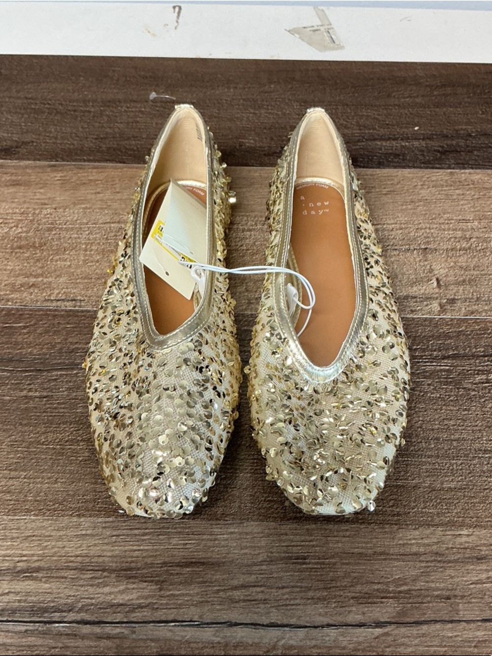 a new day Champagne Sammie Sequin Slip-On Ballet Flats